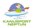 Logo Kanusport Neptun – Männchen im Kajak paddelt